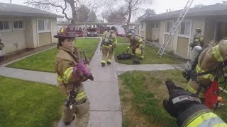 Dramatic video: Three kids rescued in Fresno apartment fire