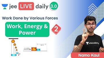 JEE: Work, Energy & Power L2 | Work Done by Various Forces | Unacademy JEE | JEE Physics | Namo Kaul