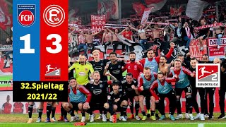 KRASSER SUPPORT! 1.FC Heidenheim - Fortuna Düsseldorf ( 1:3 ) Alle Tore & Highlights | 29.04.2022