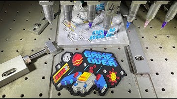 soft PVC Patch/Label/Keychain making machine, pvc dispensing machine, micro injection 12 &18 color