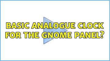 Ubuntu: Basic analogue clock for the GNOME panel?