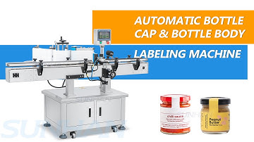 Automatic Sauce Bottle Anti-tamper Evident Jar Bottle Cap & Bottle Body Labeling Machine