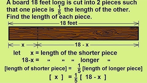 Algebra - Word Problems - Ratios Part 1/3