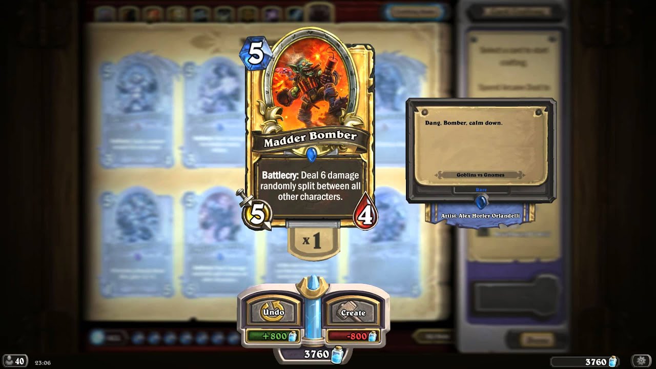 Madder Bomber HD Hearthstone Golden Card Spotlight