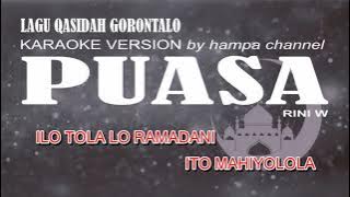 qasidah Gorontalo PUASA || karaoke no vocal || karaoke lirik