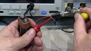 #323: Measure length of coax, etc. with your scope, a battery and a resistor - simple TDR