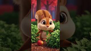 The Missing Apple 🍎🐿️ | Cute Animal Friendship Story | 3D Cartoon Animation for Kids