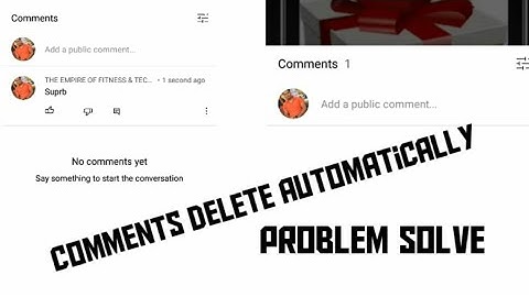 Comment Delete automatically | problem solved