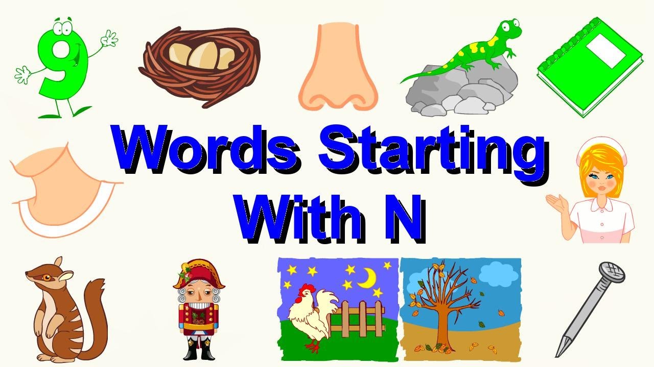 Words starting with N, Newt, November, Nose, Alphabet Flashcards ...