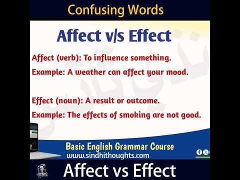 Affect vs Effect