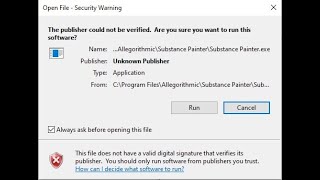 حل ظهور رسالة the publisher could not be verified. are you sure you want to run this software? 10