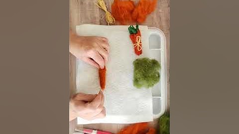 Needle Felted Carrot Tutorial Kits in Etsy Shop