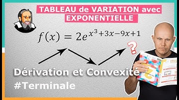 TABLEAU de VARIATION avec fonction EXPONENTIELLE - Exercice Corrigé - Terminale