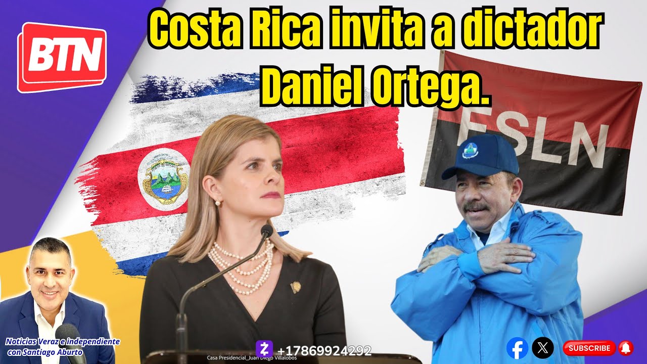 Costa Rica invita a dictador Daniel Ortega. - YouTube