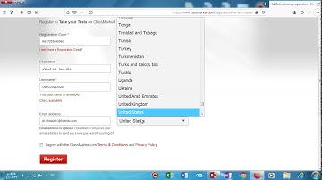 How students can register in classMarker for Quiz