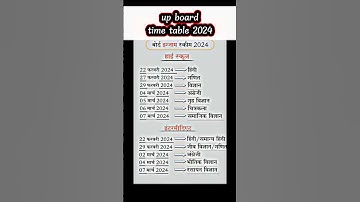 up board exam date sheet 2024...✍📚🤗 #shorts #upboardexam2024 #shortsfeed #youtubeshorts