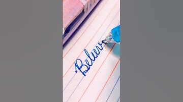 Believer in cursive| how to write in cursive #ytshorts #art #shortvideo #cursive #satisfying #shorts