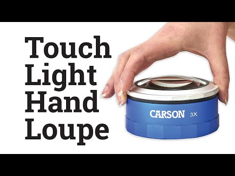 Carson Optical MT-33 3X Touch Activated LED Lighted Loupe Magnifier