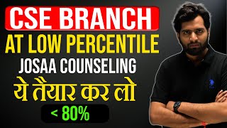 CS Branch at Low Percentile in JEE MAINS | How to plan for Best B.Tech college