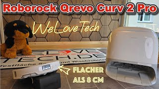 Roborock Qrevo Curv 2 Pro 2025 – 8 cm flach, 25.000 Pa Saugkraft und AdaptiLift für Teppiche und Co