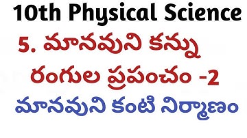 10th Physical Science 5. మానవుని కన్ను రంగుల ప్రపంచం -2