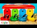 무지개 슬라임 놀이터에서 놀아요! Rainbow Slime 자동차 장난감 | 타요 캐리어카 놀이 | 키글 토이 - KIGLE TOYS