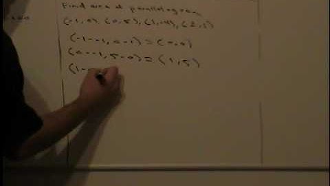 Finding area of Parallelogram using determinants.