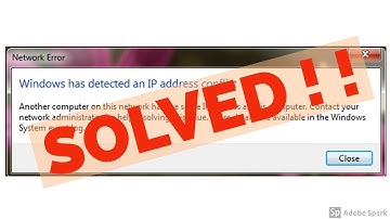 Fix Windows has detected an IP address conflict Error In windows 7/8/10