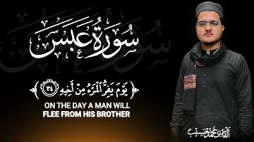 سورة عبس كاملة بصوت حزين يبكي الحجر 💔 || القارئ محمد حسیب 🤍 Holy Quran- Surah Abasa
