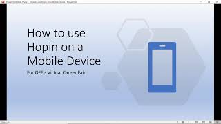 How to Use Hopin on a Mobile Device | OFE's Virtual Career Fair screenshot 2