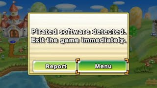 New Super Mario Bros. Wii - Anti-Piracy Screen