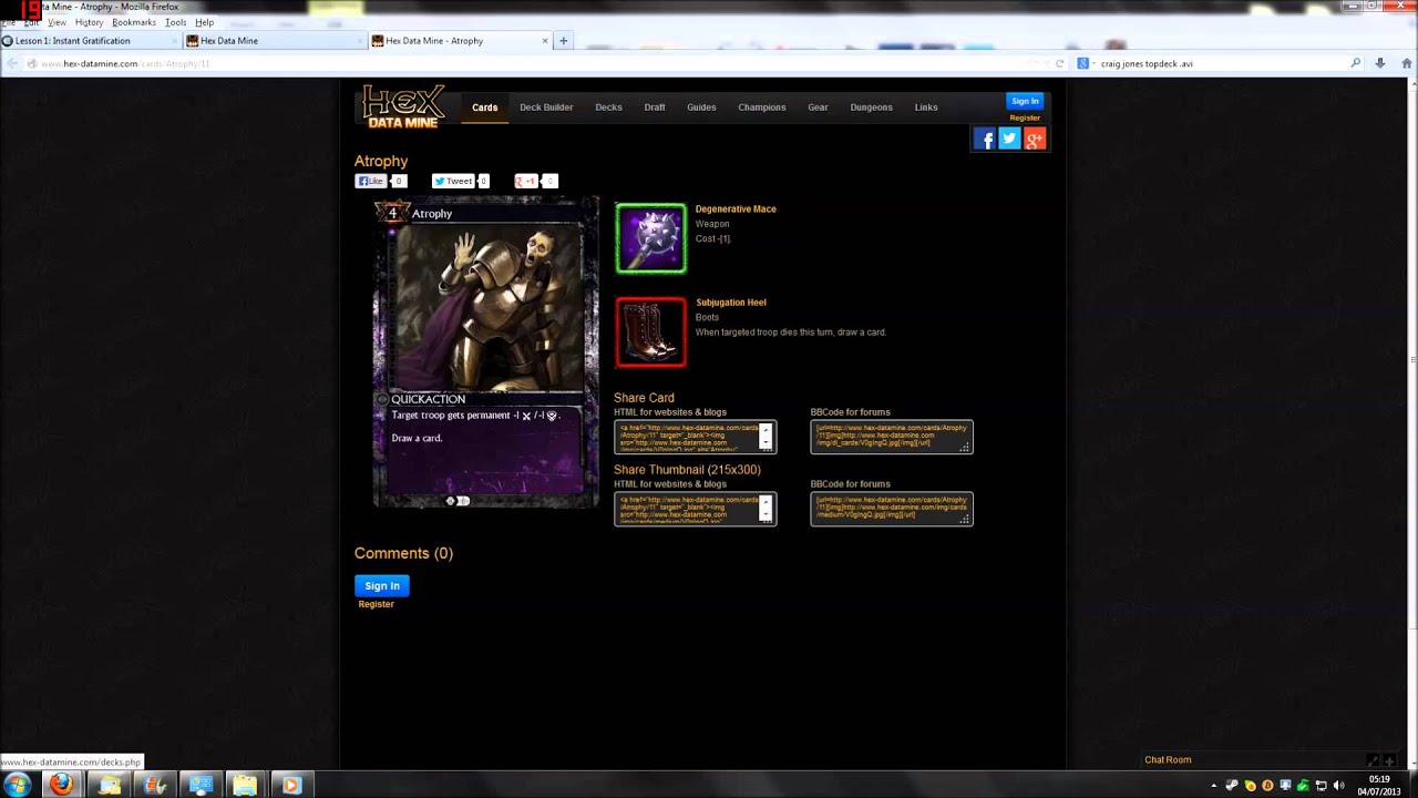 Clan BlackBlade Hex Academy Lesson 1: Instant Gratification