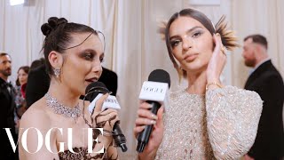 Emily Ratajkowski's Vintage Versace is a 'Party in the Back' | Met Gala 2024 With Emma Chamberlain