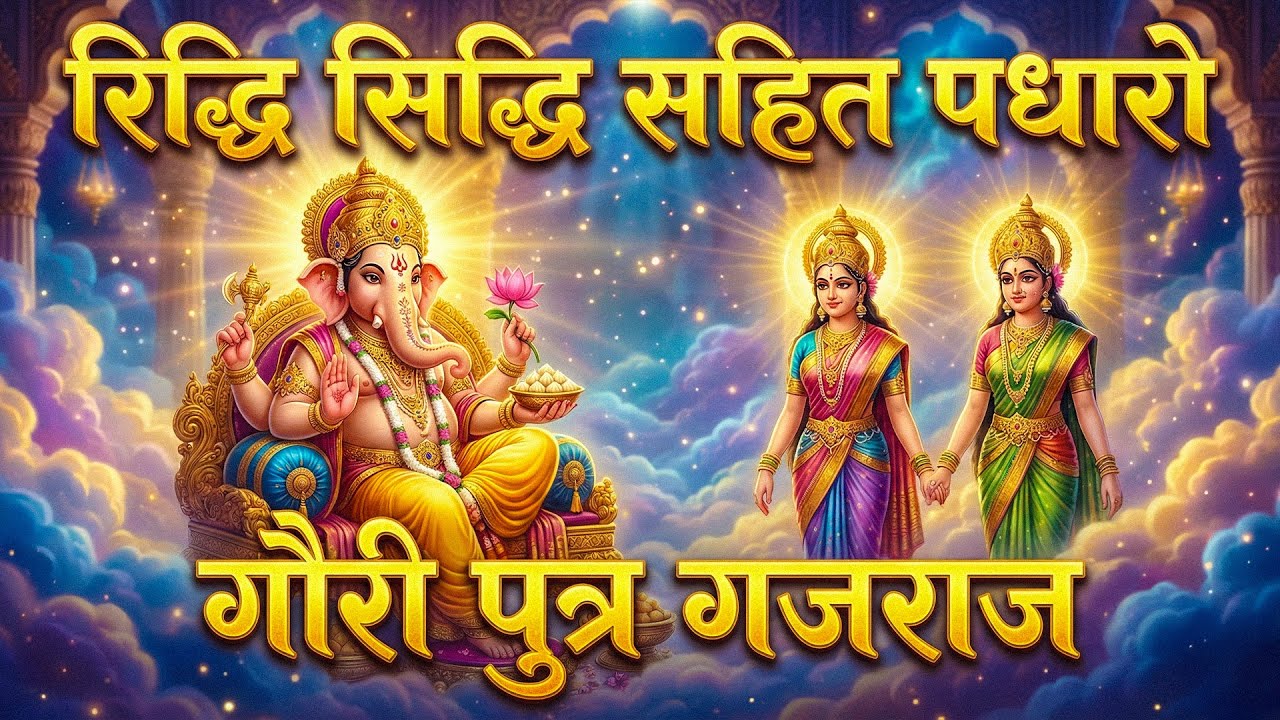 Riddhi Siddhi Sahit Padharo 🙏  Ganesh Ji Bhajan  Gauri Putra Gajraj Song