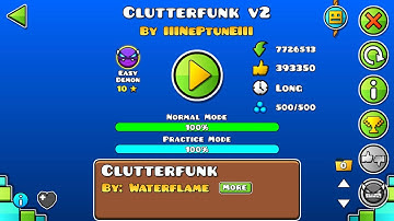 Geometry Dash: Clutterfunk v2 (Easy Demon) by IIINePtunEIII