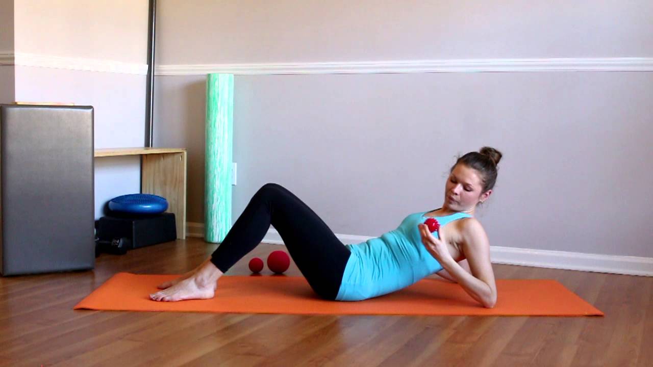 Pilates Workout with Spiky Balls Lower and Upper Back Release YouTube
