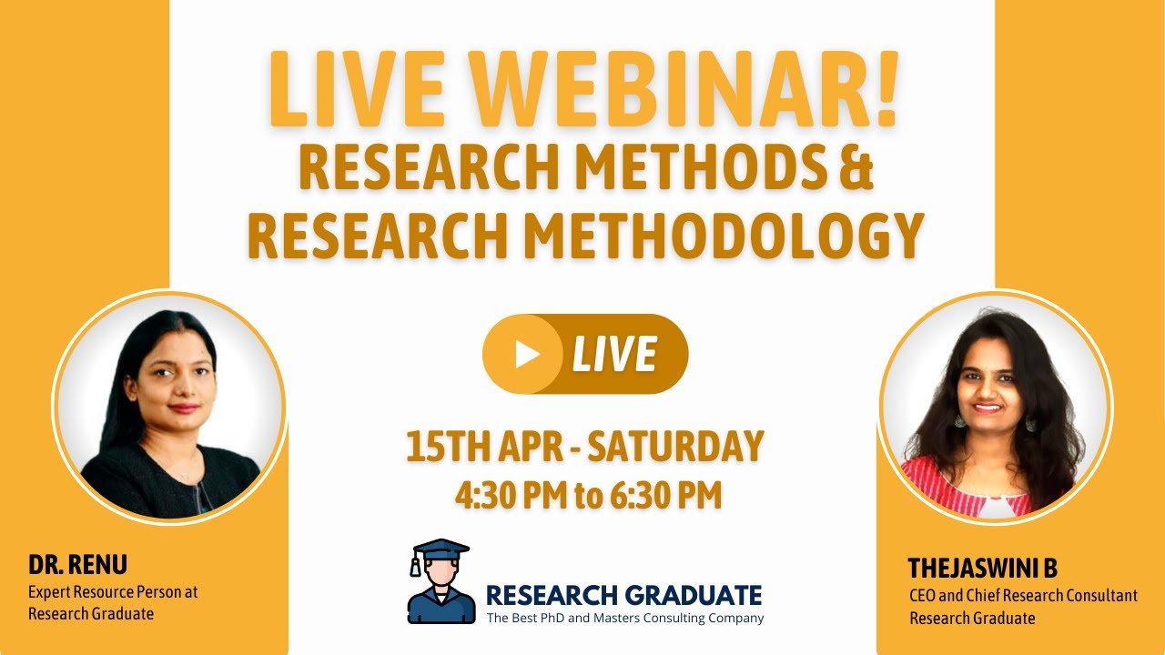 Live Webinar on Research Methods and Research Methodology by Dr. Renu ...