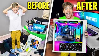Destroying Our Son's GAMING SETUP, Then Surprising him with NEW ONE!