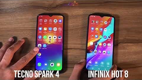 Tecno Spark 4 VS Infinix Hot 8 - Speed -  Boot - Heat - Battery and Gaming Test -  PUBG Gameplay
