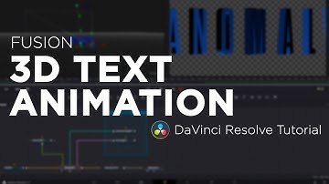 Davinci Resolve Fusion Tutorial Basic 3D Text