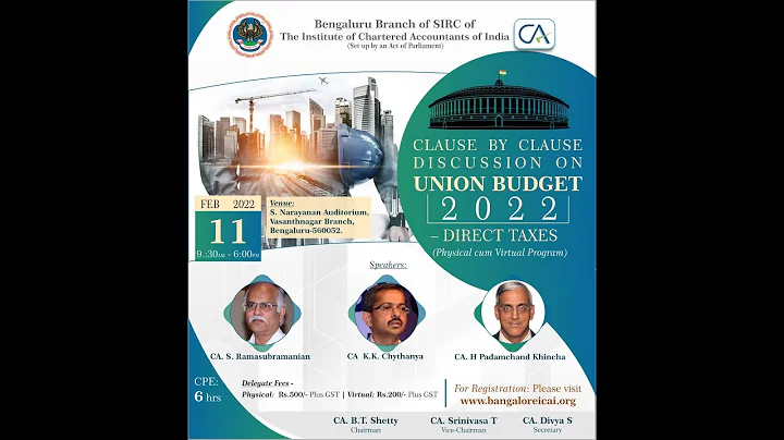 Clause by Clause Discussion on Union Budget 2022 – Direct Taxes (1st Session)