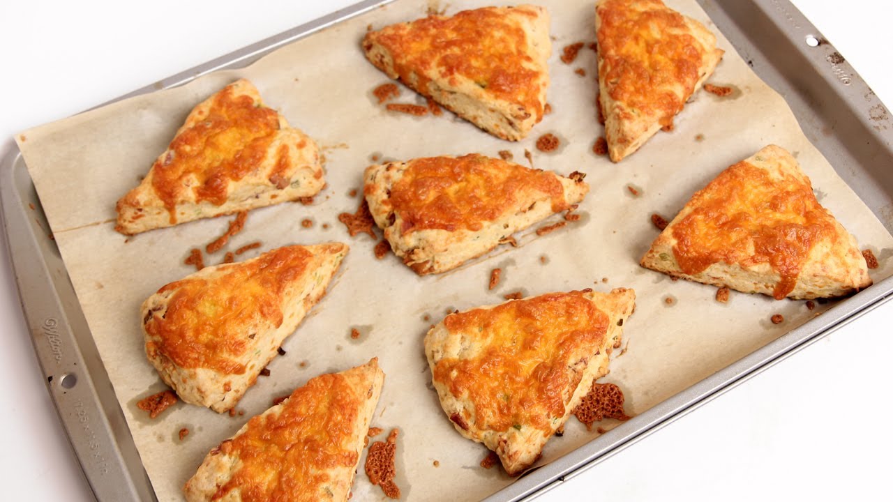 Cheddar Bacon Scones Recipe - Laura Vitale - Laura in the Kitchen Episode 767