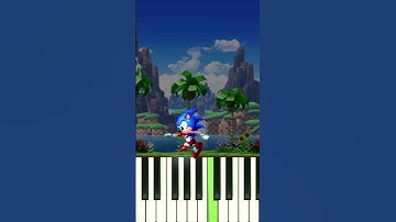 Thumbnail of SONIC PLAYS GREEN HILL ZONE ON PIANO!  #shorts  #sonic