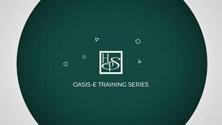 OASIS-E Training Series Overview