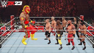 WWE 2K23 Giant Rey Mysterio vs Mini WWE Superstars Match !!!