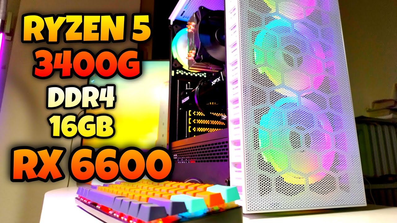 GAMING PC TEST RX 6600 RYZEN 5 3400G DDR4 16GB in 2560X1440P - YouTube