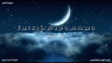 ما تيسر من سورة ( لقمان ) بصوت جميل وهادئ يريح القلب