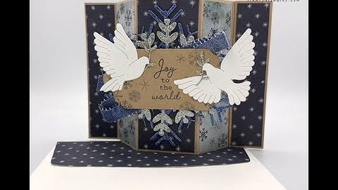 Stampin Up//Peace on Earth//Snowy Delights//Christmas//Bay Window//Fun Fold//Peaceful Garden DSP