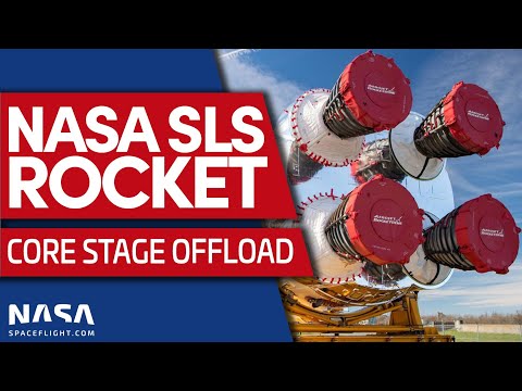 LIVE: SLS Core Stage Offloading at Kennedy Space Center