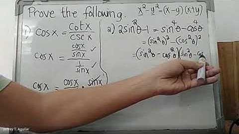 PROVING TRIGONOMETRIC IDENTITIES